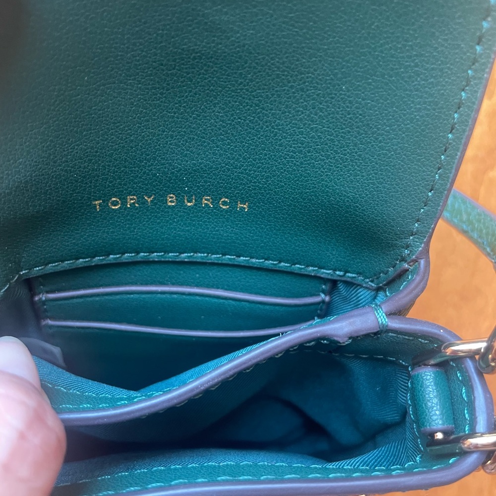 Tory Burch Kira phone crossbody shoulder bag mini wallet on chain leather - Picture 13 of 14